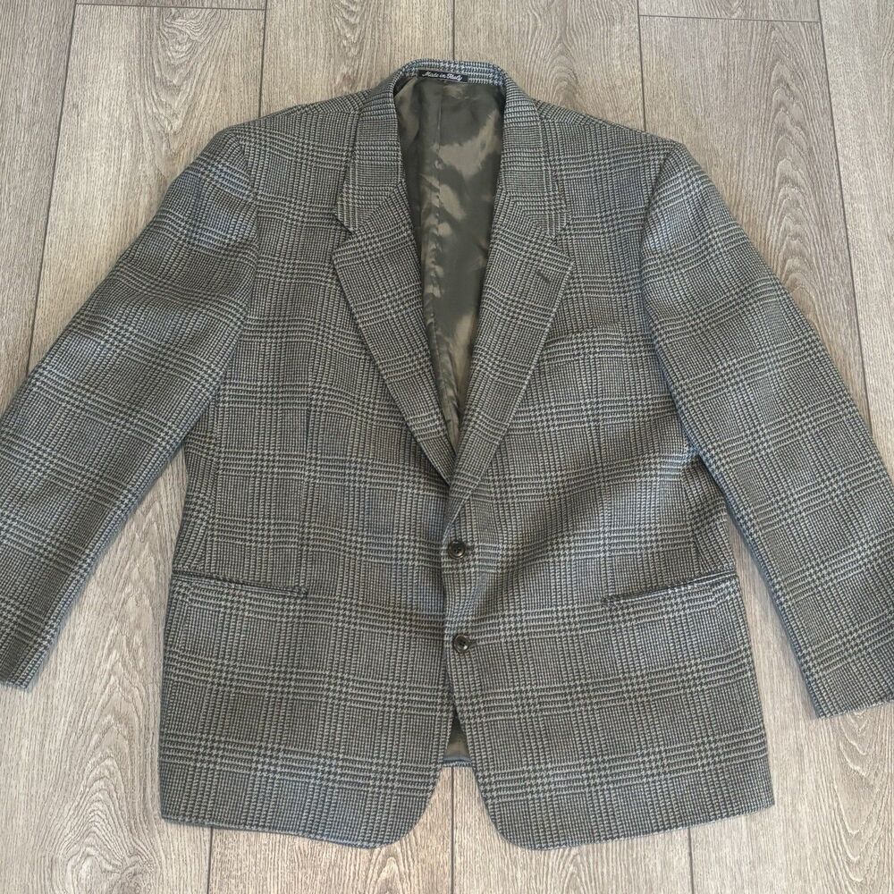 Valentino Uomo Blazer Men's 46R Houndstooth Wool Saks Fifth Avenue Made In Italy - Picture 2 of 10